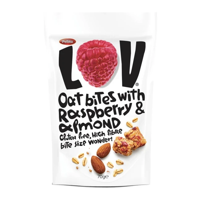 Pellito σνακ μπουκιές lov oat bites - χωρίς γλουτένη, χωρίς λακτόζη, vegetarian (70g)